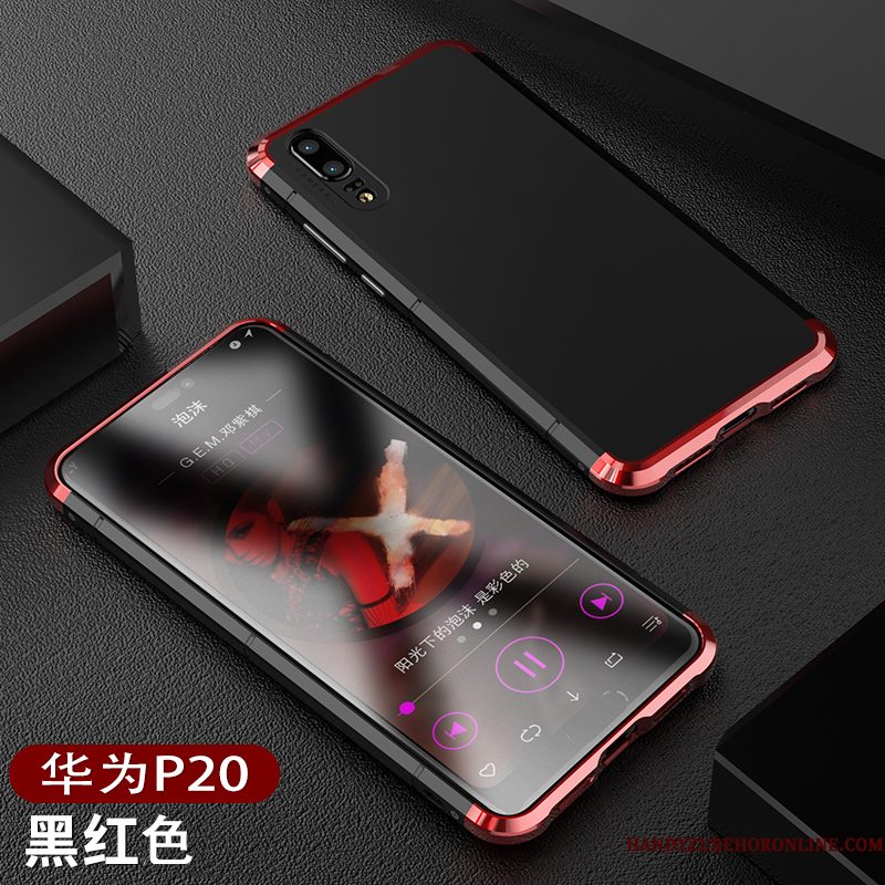 Hoesje Huawei P20 Scheppend Anti-fall Trendy Merk, Hoes Huawei P20 Metaal Hardtelefoon