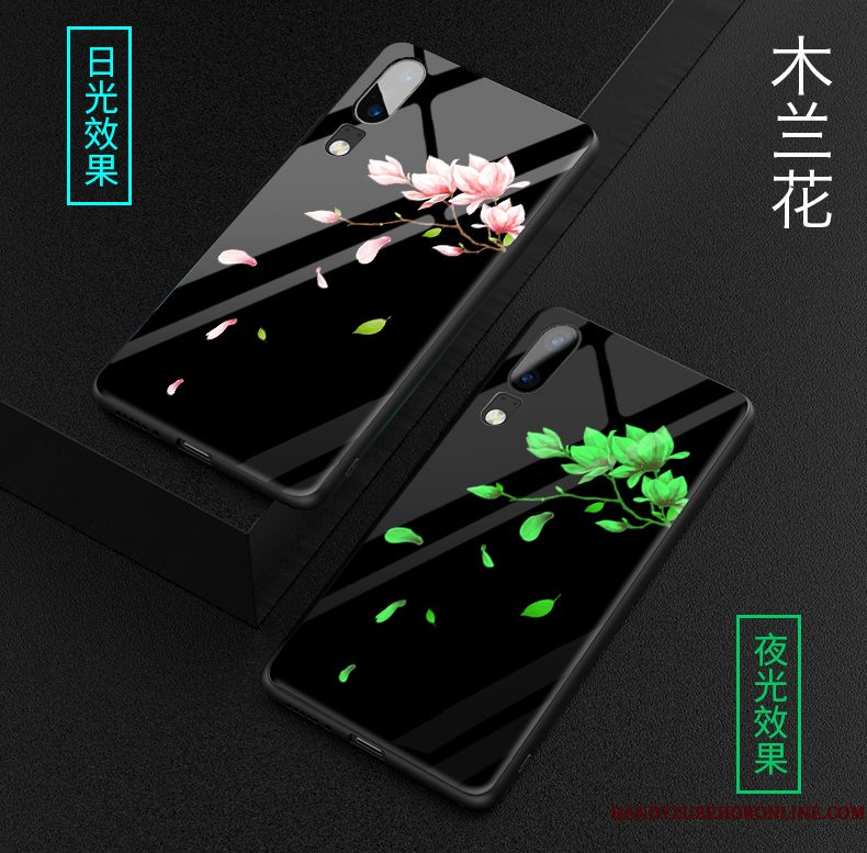 Hoesje Huawei P20 Scheppend Glas Lichtende, Hoes Huawei P20 Bescherming Dun Trendy Merk