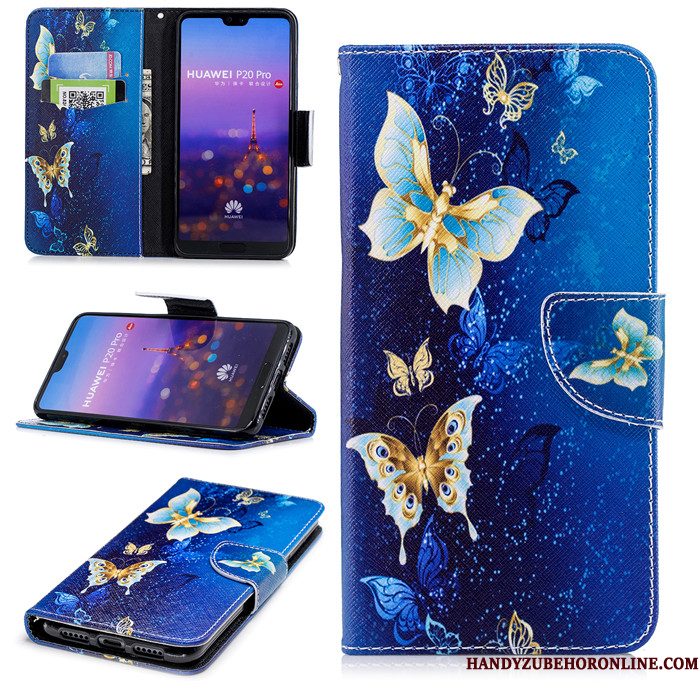 Hoesje Huawei P20 Siliconen Blauw Anti-fall, Hoes Huawei P20 Scheppend Telefoon