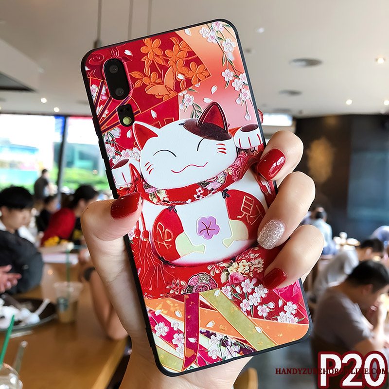 Hoesje Huawei P20 Spotprent Hanger Nieuw, Hoes Huawei P20 Bescherming Rijkdom Zwart