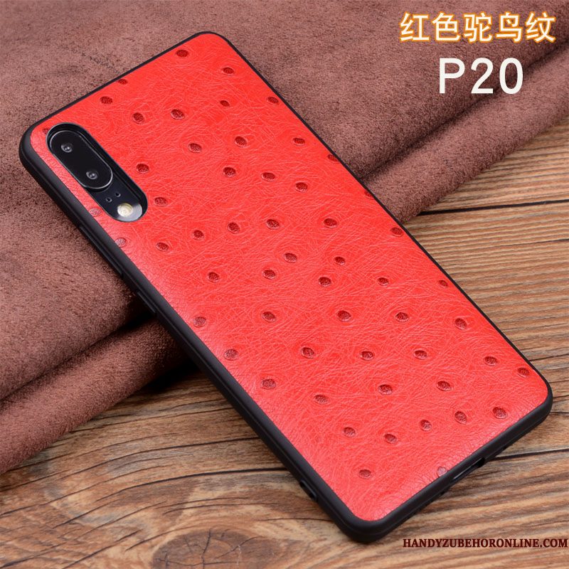 Hoesje Huawei P20 Zakken Telefoon Patroon, Hoes Huawei P20 Zacht Koe Vogel