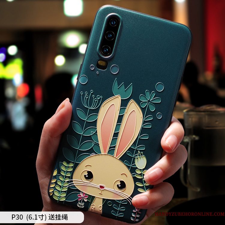 Hoesje Huawei P30 Bescherming Mooie Schrobben, Hoes Huawei P30 Scheppend Trendy Merktelefoon