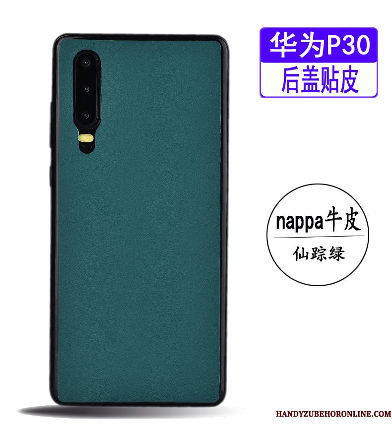 Hoesje Huawei P30 Leer Koe Bedrijf, Hoes Huawei P30 Telefoon Eenvoudige