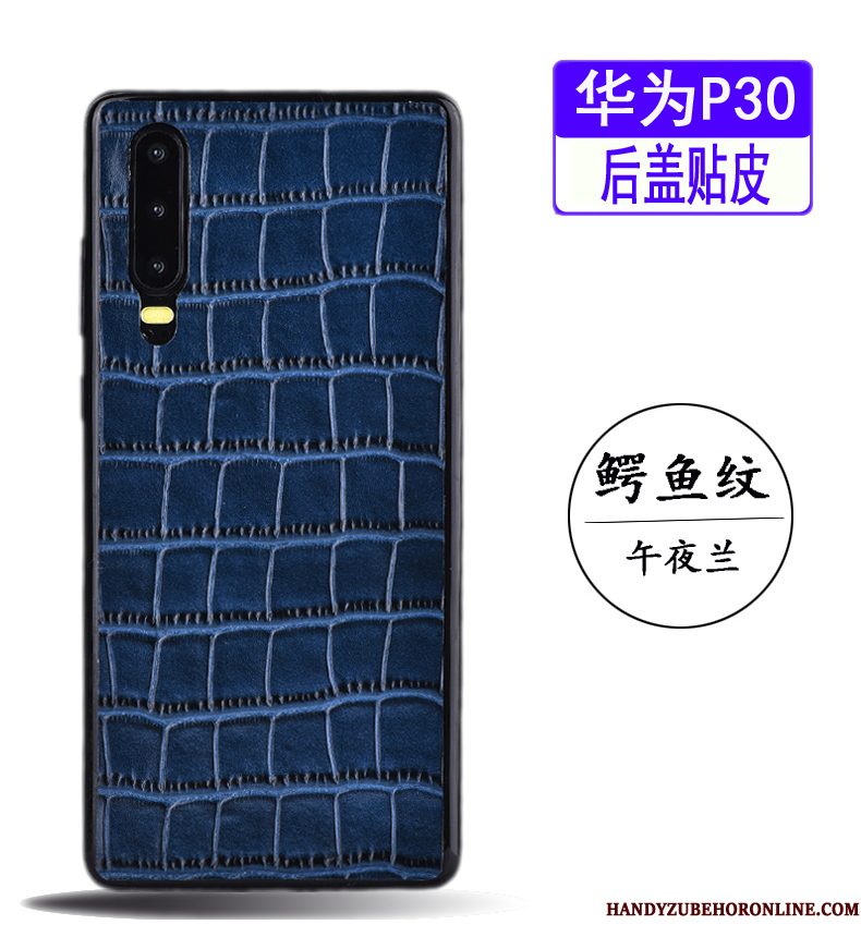 Hoesje Huawei P30 Leer Koe Bedrijf, Hoes Huawei P30 Telefoon Eenvoudige