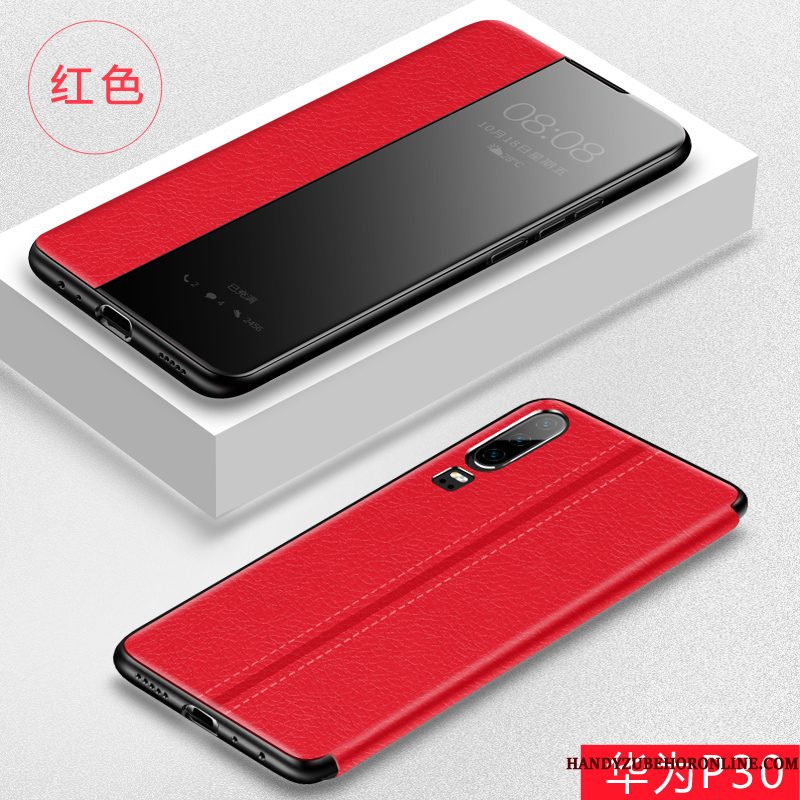 Hoesje Huawei P30 Leer Telefoon Anti-fall, Hoes Huawei P30 Folio