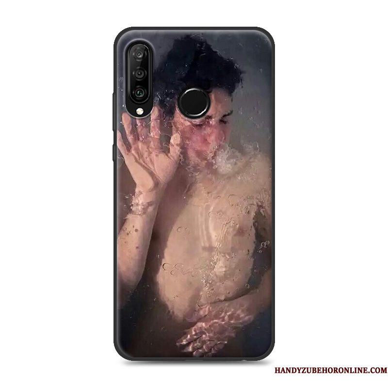 Hoesje Huawei P30 Lite Bescherming Anti-fall Grijs, Hoes Huawei P30 Lite Zakken Lovers Persoonlijk