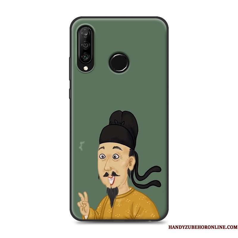 Hoesje Huawei P30 Lite Bescherming Anti-fall Grijs, Hoes Huawei P30 Lite Zakken Lovers Persoonlijk