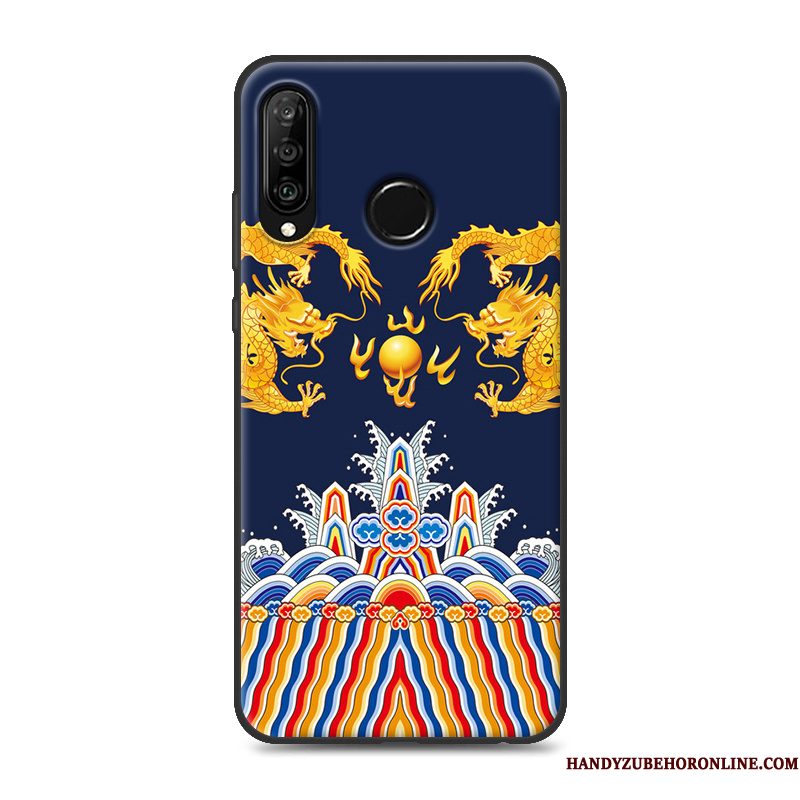 Hoesje Huawei P30 Lite Bescherming Anti-fall Grijs, Hoes Huawei P30 Lite Zakken Lovers Persoonlijk