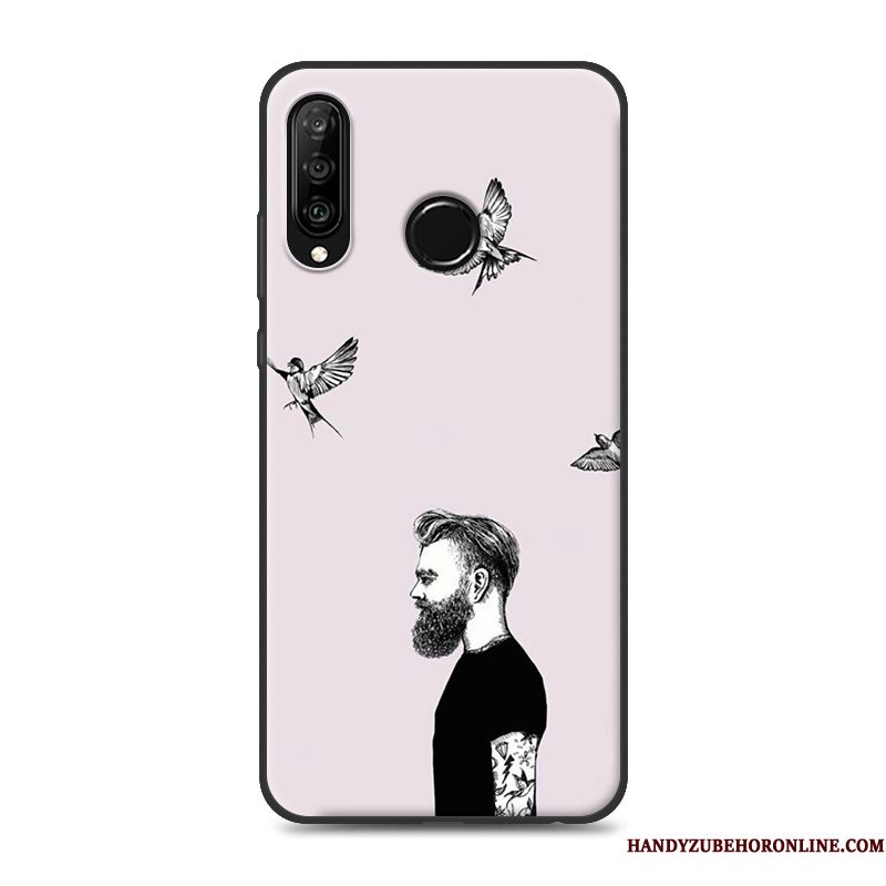 Hoesje Huawei P30 Lite Bescherming Anti-fall Grijs, Hoes Huawei P30 Lite Zakken Lovers Persoonlijk