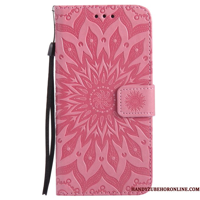 Hoesje Huawei P30 Lite Bescherming Rood Anti-fall, Hoes Huawei P30 Lite Leer Telefoon