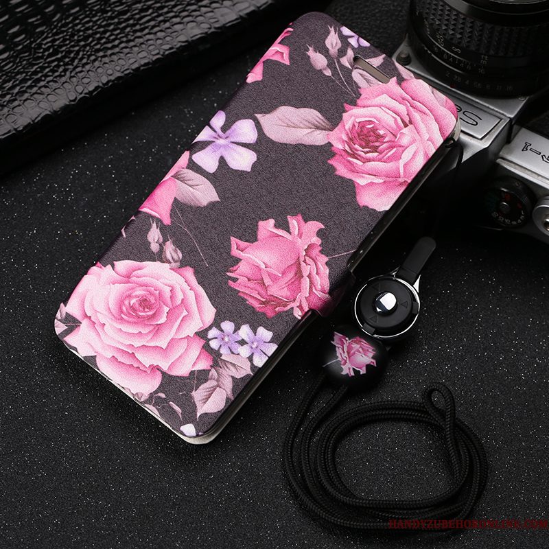 Hoesje Huawei P30 Lite Bescherming Telefoon Roze, Hoes Huawei P30 Lite Folio Hanger