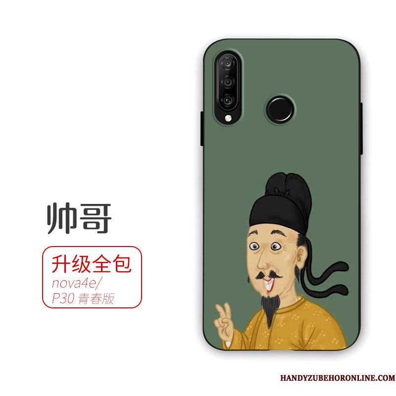 Hoesje Huawei P30 Lite Scheppend Geel Hanger, Hoes Huawei P30 Lite Zacht Lovers Persoonlijk