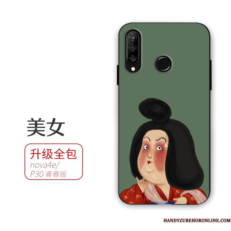 Hoesje Huawei P30 Lite Scheppend Geel Hanger, Hoes Huawei P30 Lite Zacht Lovers Persoonlijk