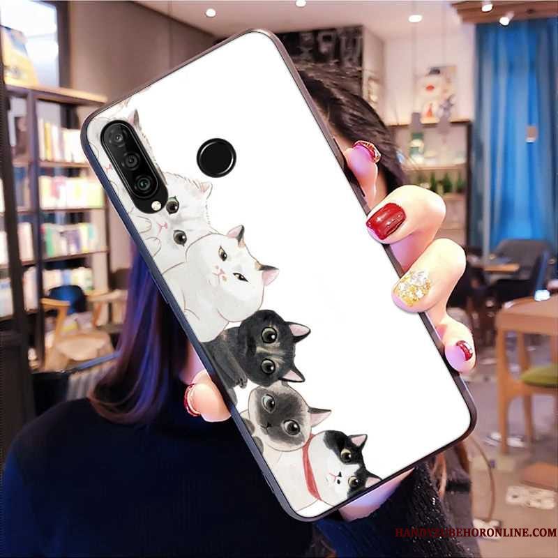 Hoesje Huawei P30 Lite Scheppend Persoonlijktelefoon, Hoes Huawei P30 Lite Zacht Lovers Wit