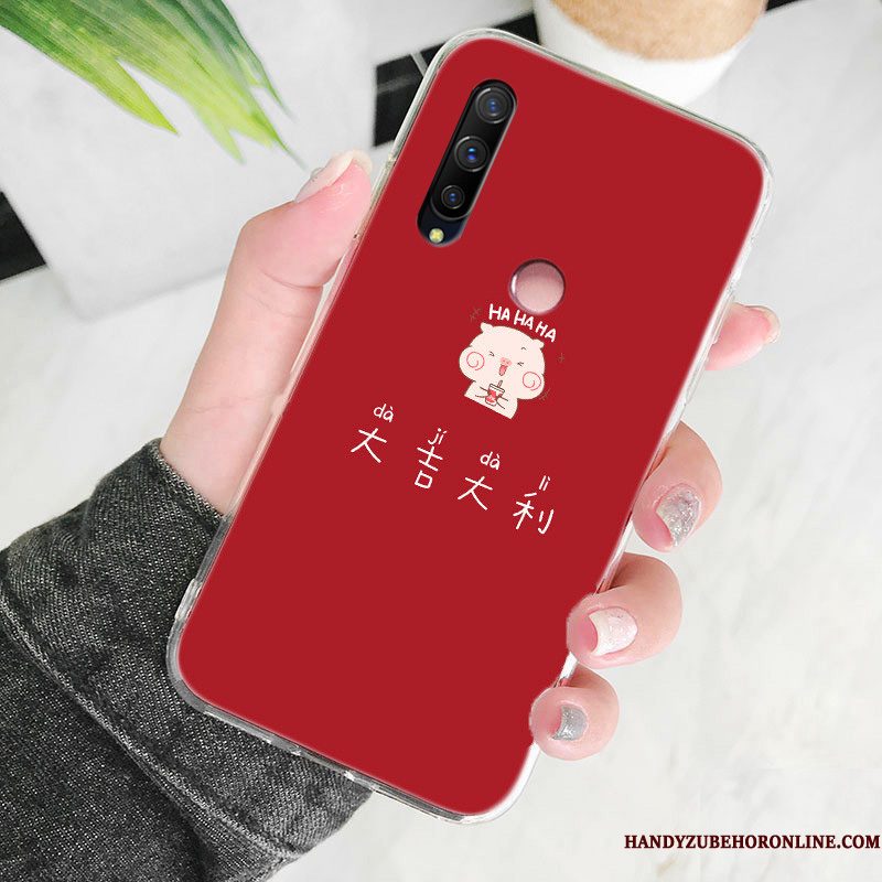 Hoesje Huawei P30 Lite Siliconen Kunst Anti-fall, Hoes Huawei P30 Lite Telefoon Groen