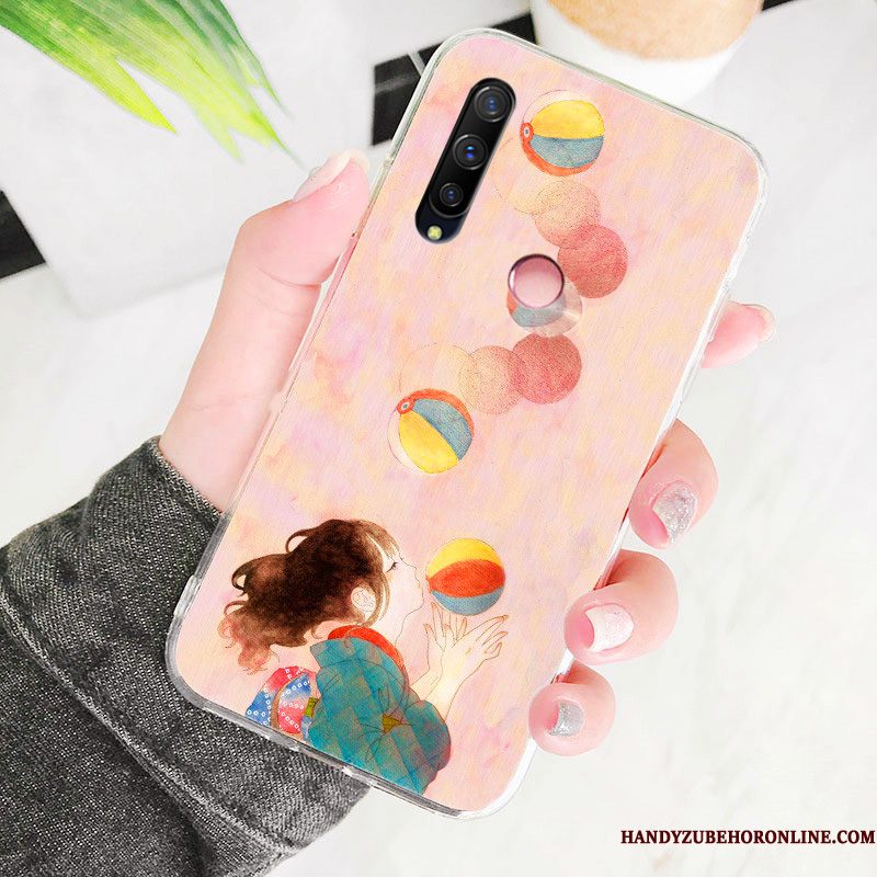 Hoesje Huawei P30 Lite Siliconen Kunst Anti-fall, Hoes Huawei P30 Lite Telefoon Groen