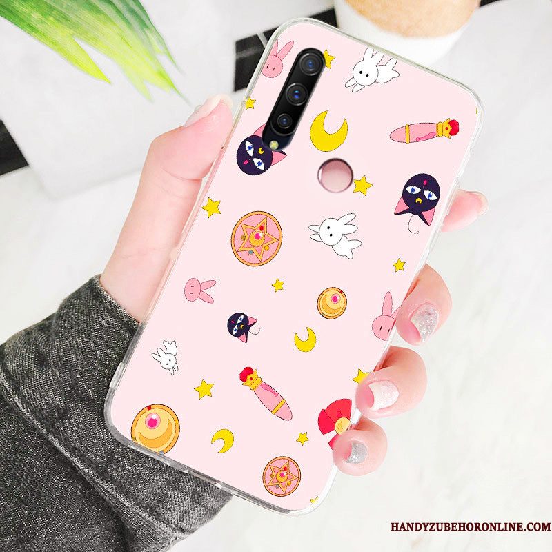 Hoesje Huawei P30 Lite Siliconen Kunst Anti-fall, Hoes Huawei P30 Lite Telefoon Groen