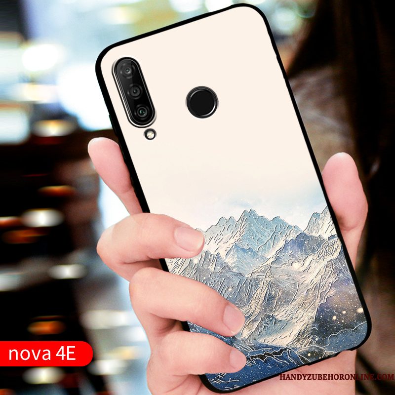 Hoesje Huawei P30 Lite Siliconen Telefoon Rood, Hoes Huawei P30 Lite Bescherming Pas Anti-fall