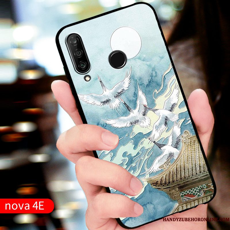 Hoesje Huawei P30 Lite Siliconen Telefoon Rood, Hoes Huawei P30 Lite Bescherming Pas Anti-fall