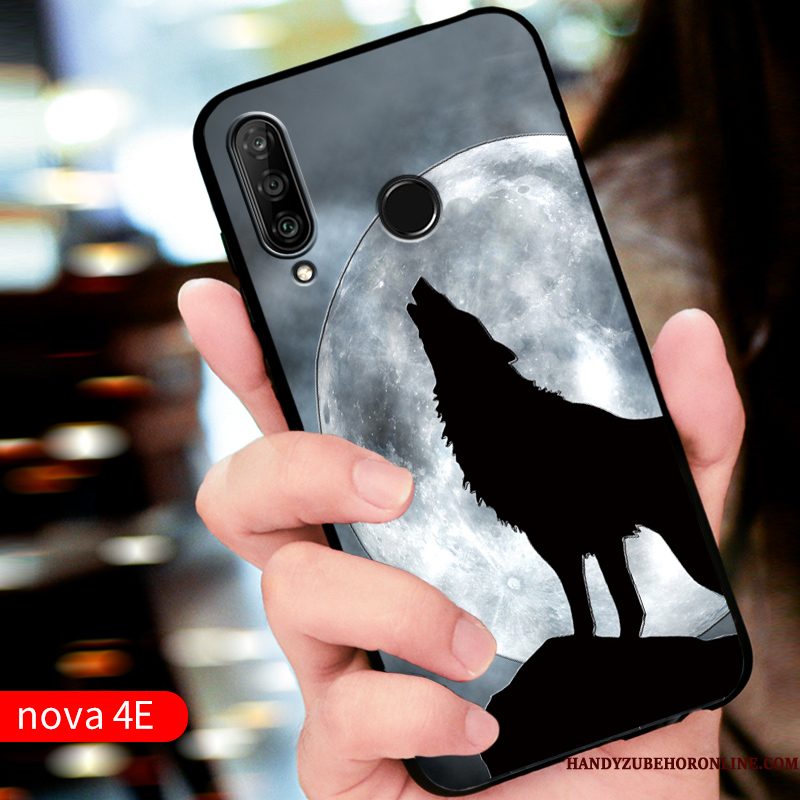 Hoesje Huawei P30 Lite Siliconen Telefoon Rood, Hoes Huawei P30 Lite Bescherming Pas Anti-fall