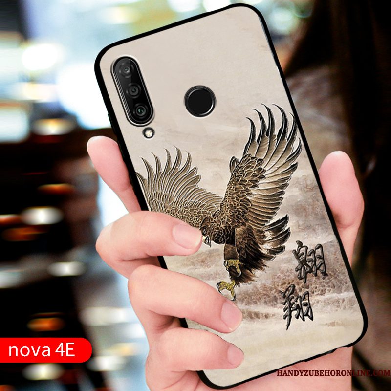 Hoesje Huawei P30 Lite Siliconen Telefoon Rood, Hoes Huawei P30 Lite Bescherming Pas Anti-fall