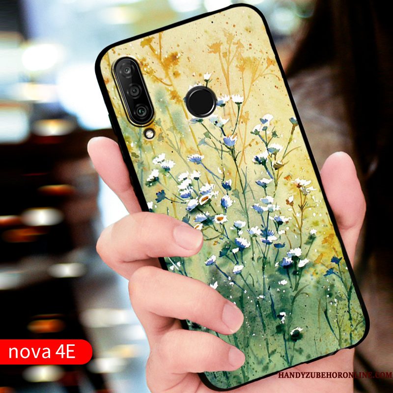 Hoesje Huawei P30 Lite Siliconen Telefoon Rood, Hoes Huawei P30 Lite Bescherming Pas Anti-fall