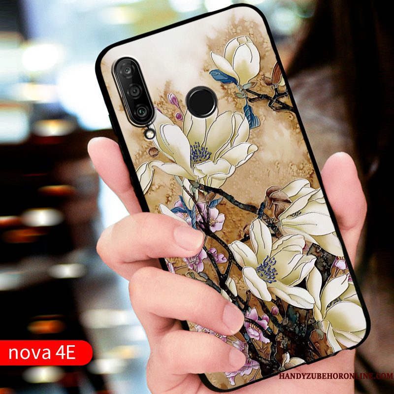 Hoesje Huawei P30 Lite Siliconen Telefoon Rood, Hoes Huawei P30 Lite Bescherming Pas Anti-fall