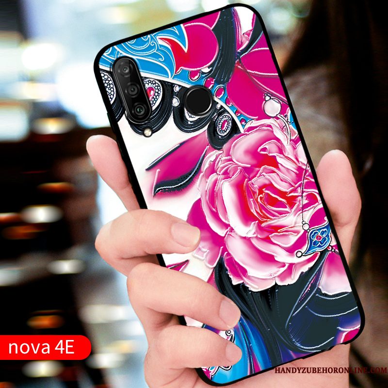 Hoesje Huawei P30 Lite Siliconen Telefoon Rood, Hoes Huawei P30 Lite Bescherming Pas Anti-fall