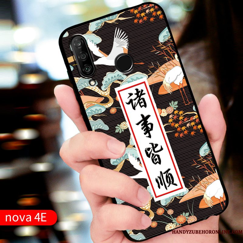 Hoesje Huawei P30 Lite Siliconen Telefoon Rood, Hoes Huawei P30 Lite Bescherming Pas Anti-fall