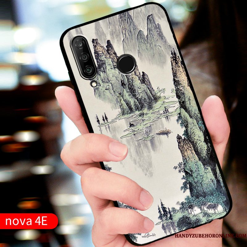 Hoesje Huawei P30 Lite Siliconen Telefoon Rood, Hoes Huawei P30 Lite Bescherming Pas Anti-fall