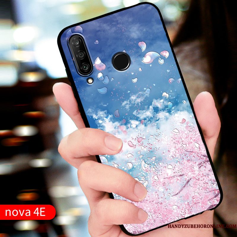 Hoesje Huawei P30 Lite Siliconen Telefoon Rood, Hoes Huawei P30 Lite Bescherming Pas Anti-fall