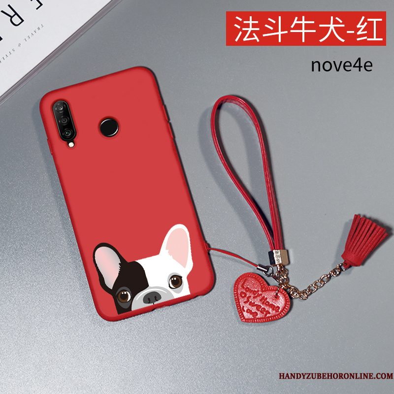 Hoesje Huawei P30 Lite Spotprent Loverstelefoon, Hoes Huawei P30 Lite Siliconen Schrobben Trendy Merk