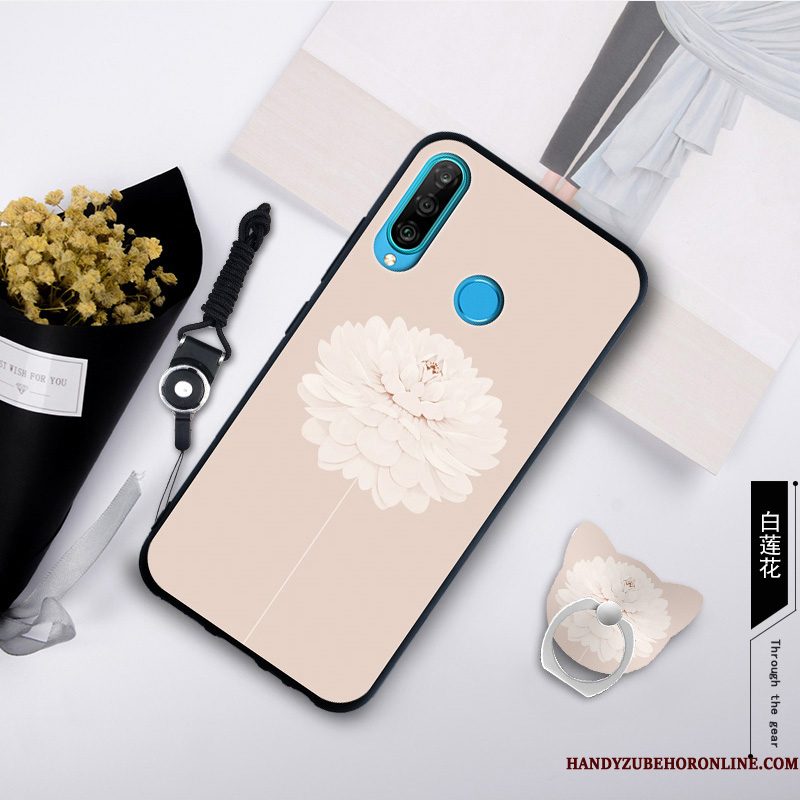 Hoesje Huawei P30 Lite Zacht Grijs Anti-fall, Hoes Huawei P30 Lite Scheppend Telefoon Trend