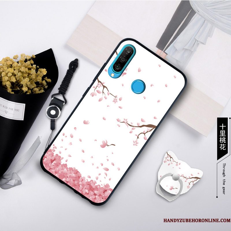 Hoesje Huawei P30 Lite Zacht Grijs Anti-fall, Hoes Huawei P30 Lite Scheppend Telefoon Trend