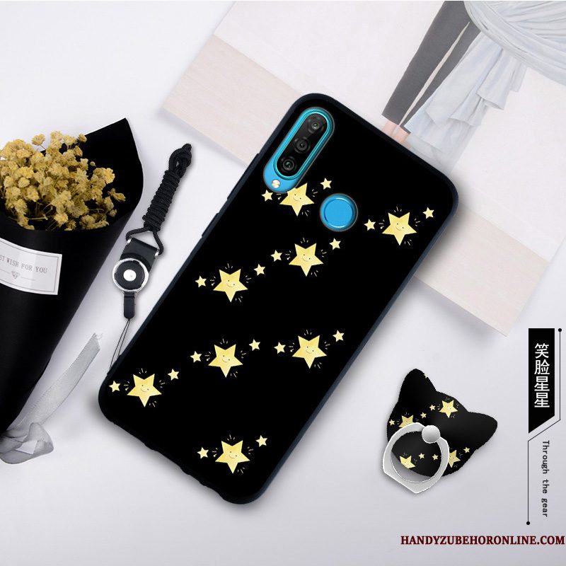 Hoesje Huawei P30 Lite Zacht Grijs Anti-fall, Hoes Huawei P30 Lite Scheppend Telefoon Trend