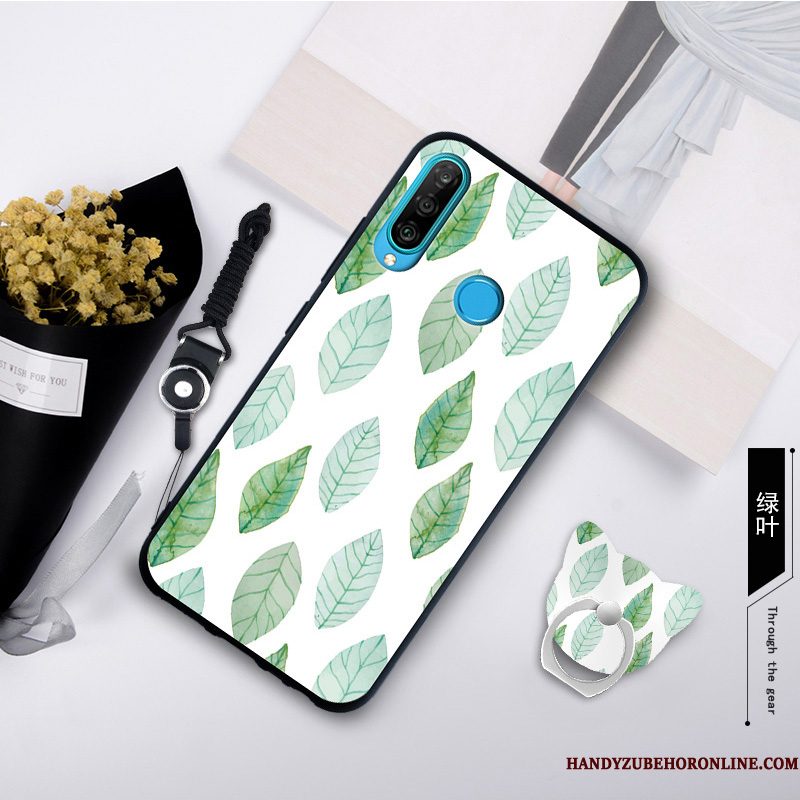 Hoesje Huawei P30 Lite Zacht Grijs Anti-fall, Hoes Huawei P30 Lite Scheppend Telefoon Trend