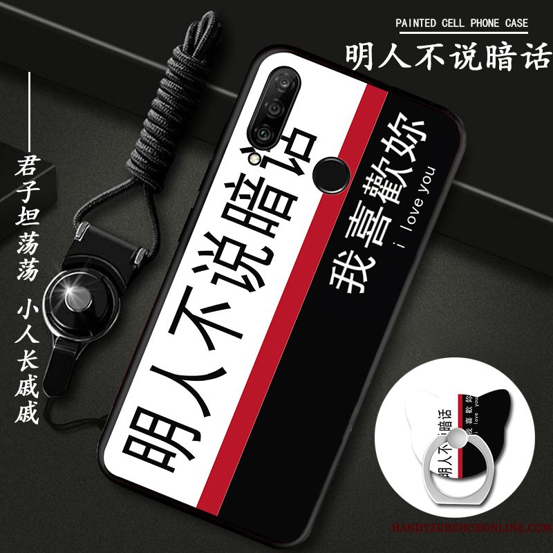 Hoesje Huawei P30 Lite Zacht Rozetelefoon, Hoes Huawei P30 Lite Bescherming Mooie Persoonlijk