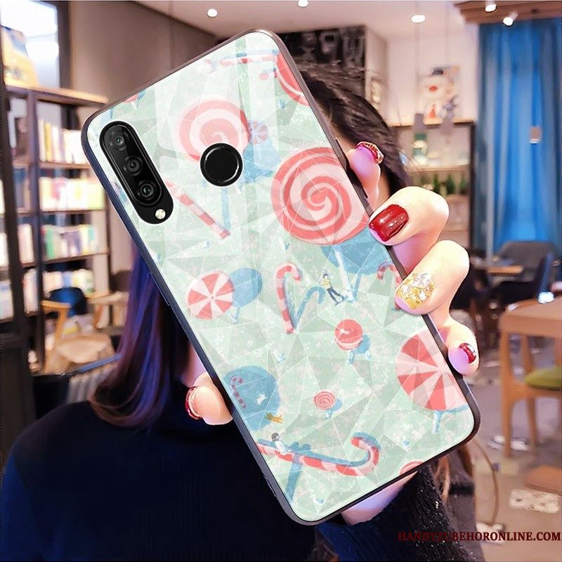 Hoesje Huawei P30 Lite Zacht Telefoon Anti-fall, Hoes Huawei P30 Lite Zakken Mini Geel