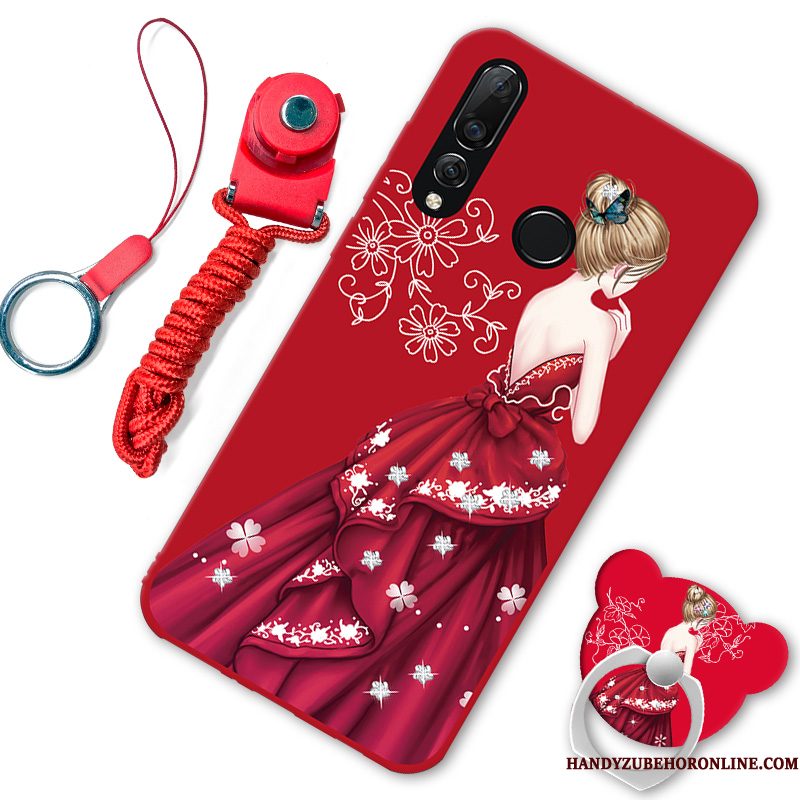 Hoesje Huawei P30 Lite Zacht Trendtelefoon, Hoes Huawei P30 Lite Ondersteuning Rood