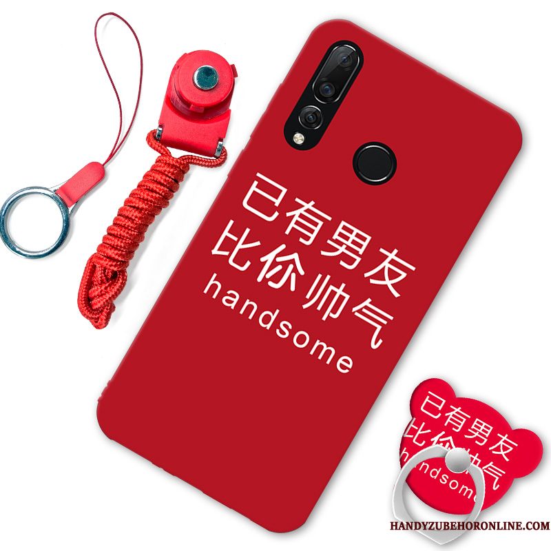 Hoesje Huawei P30 Lite Zacht Trendtelefoon, Hoes Huawei P30 Lite Ondersteuning Rood