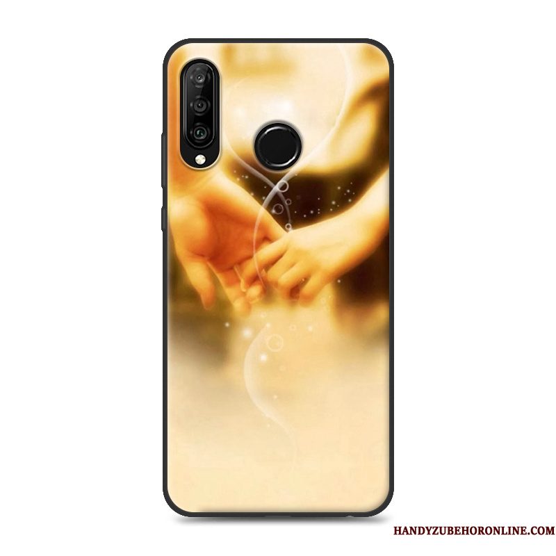 Hoesje Huawei P30 Lite Zacht Zwart Anti-fall, Hoes Huawei P30 Lite Siliconen Telefoon Persoonlijk