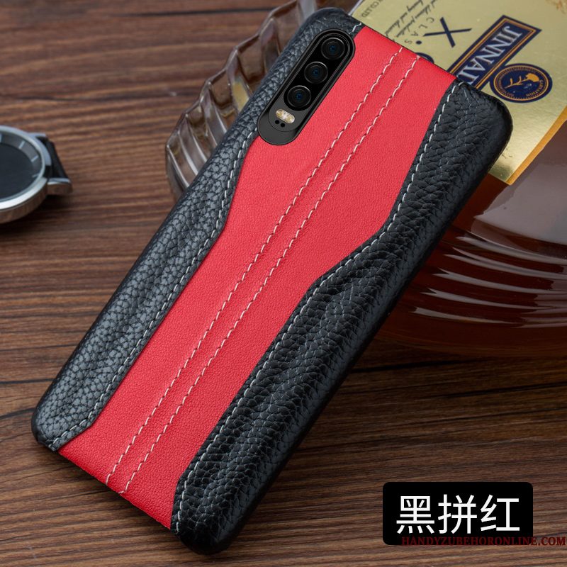 Hoesje Huawei P30 Mode Verbinding Rood, Hoes Huawei P30 Bescherming Achterklep Kwaliteit