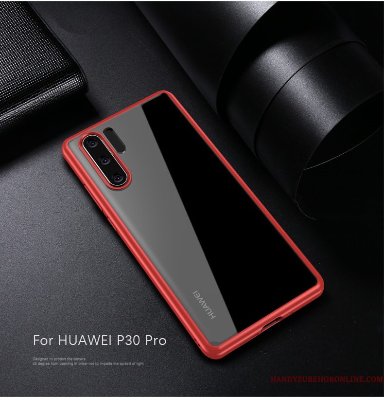 Hoesje Huawei P30 Pro Bescherming High End Anti-fall, Hoes Huawei P30 Pro Siliconen Eenvoudige Net Red
