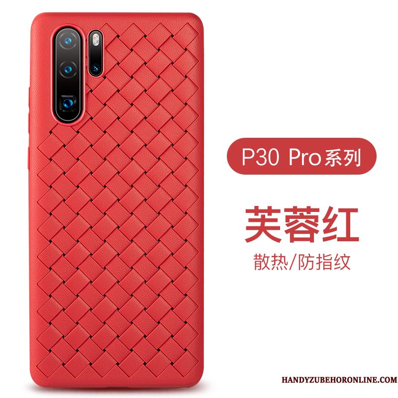 Hoesje Huawei P30 Pro Bescherming Purper Patroon, Hoes Huawei P30 Pro Leer Weventelefoon