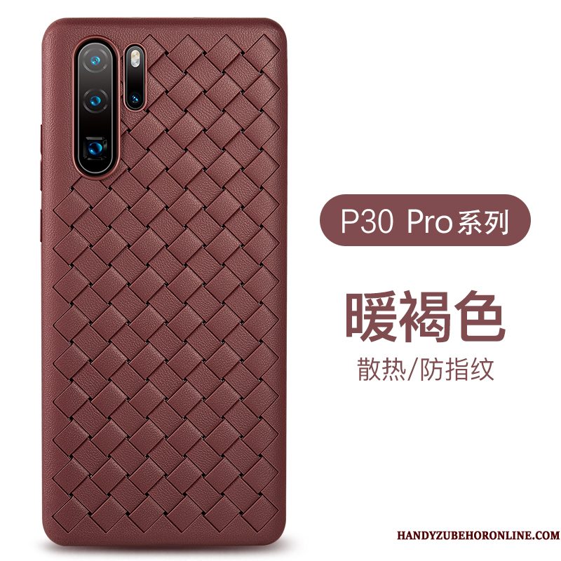 Hoesje Huawei P30 Pro Bescherming Purper Patroon, Hoes Huawei P30 Pro Leer Weventelefoon