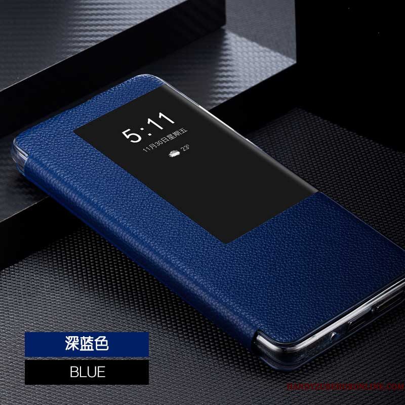 Hoesje Huawei P30 Pro Folio Telefoon Blauw, Hoes Huawei P30 Pro Leer