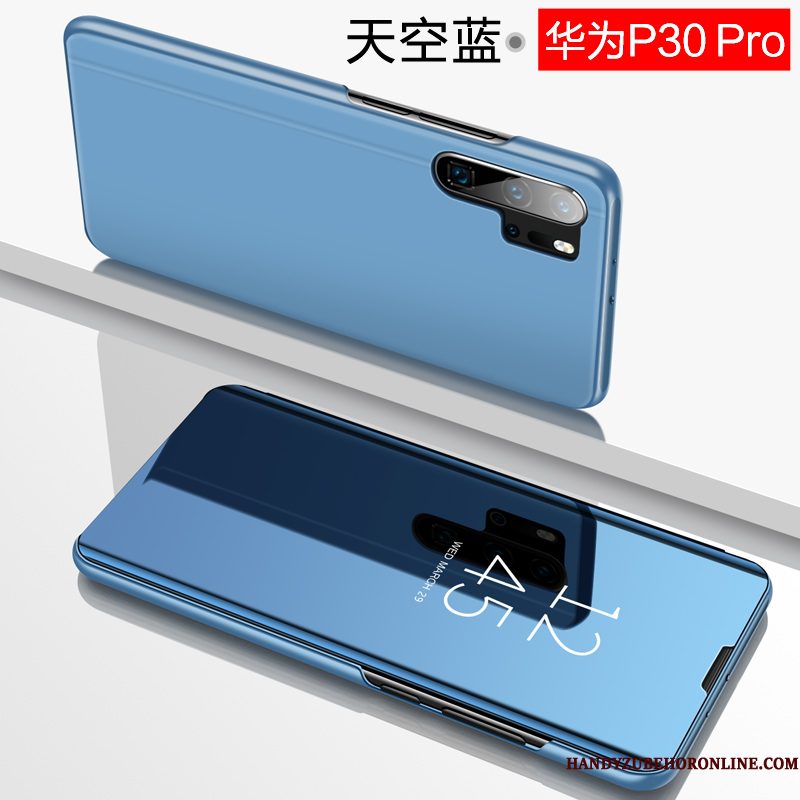 Hoesje Huawei P30 Pro Leer Anti-fall Dun, Hoes Huawei P30 Pro Bescherming Purpertelefoon