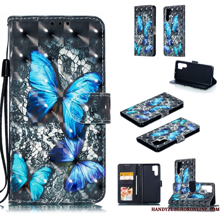 Hoesje Huawei P30 Pro Leer Anti-fall Wit, Hoes Huawei P30 Pro Zacht Telefoon