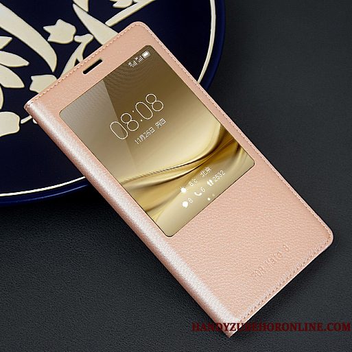 Hoesje Huawei P30 Pro Leer Rose Goud Achterklep, Hoes Huawei P30 Pro Folio Tempereren Skärmskydd