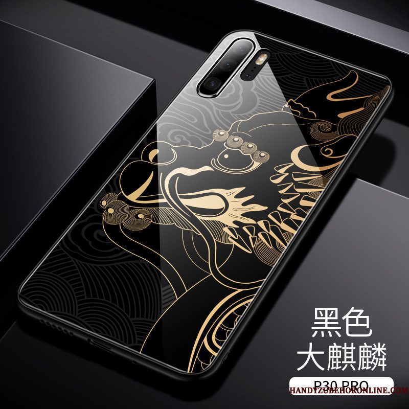 Hoesje Huawei P30 Pro Luxe Chinese Stijl High End, Hoes Huawei P30 Pro Zakken Trendy Merk Achterklep